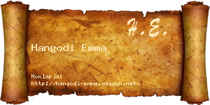 Hangodi Emma névjegykártya